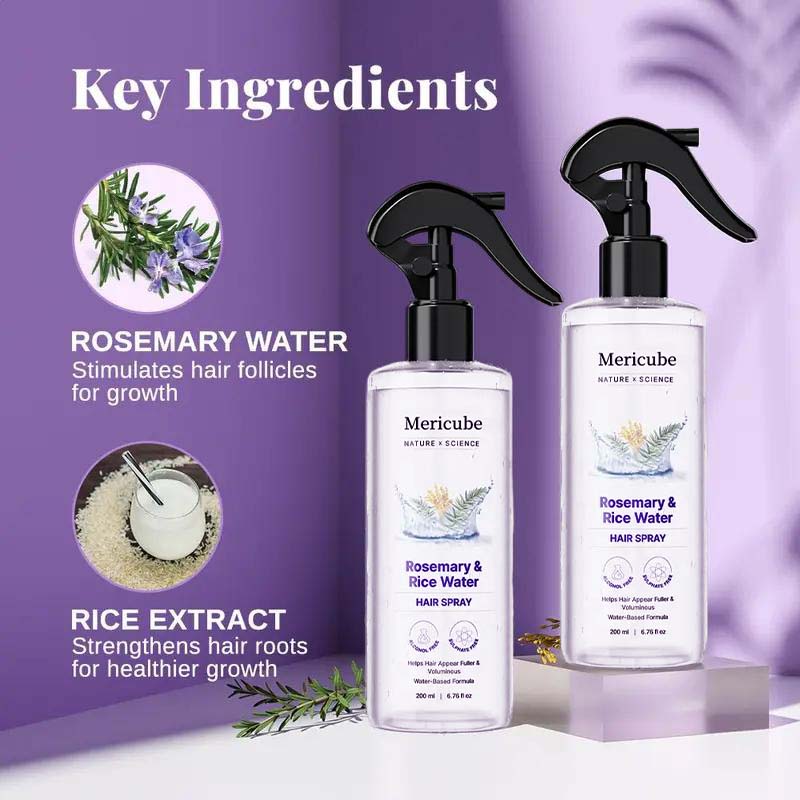 Science Rosemary Water with Rice Water |100% Natural Extract | Soft & Smooth Hair Non-Greasy & Fast Absorbing