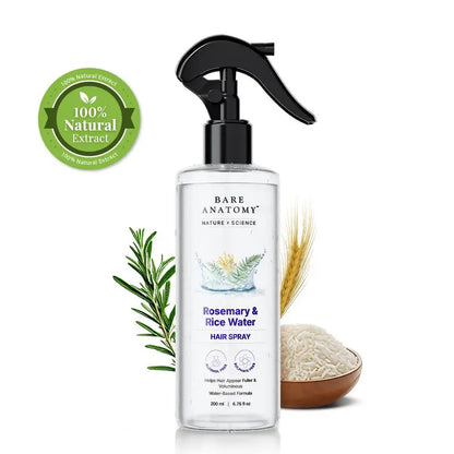 Science Rosemary Water with Rice Water |100% Natural Extract | Soft & Smooth Hair Non-Greasy & Fast Absorbing