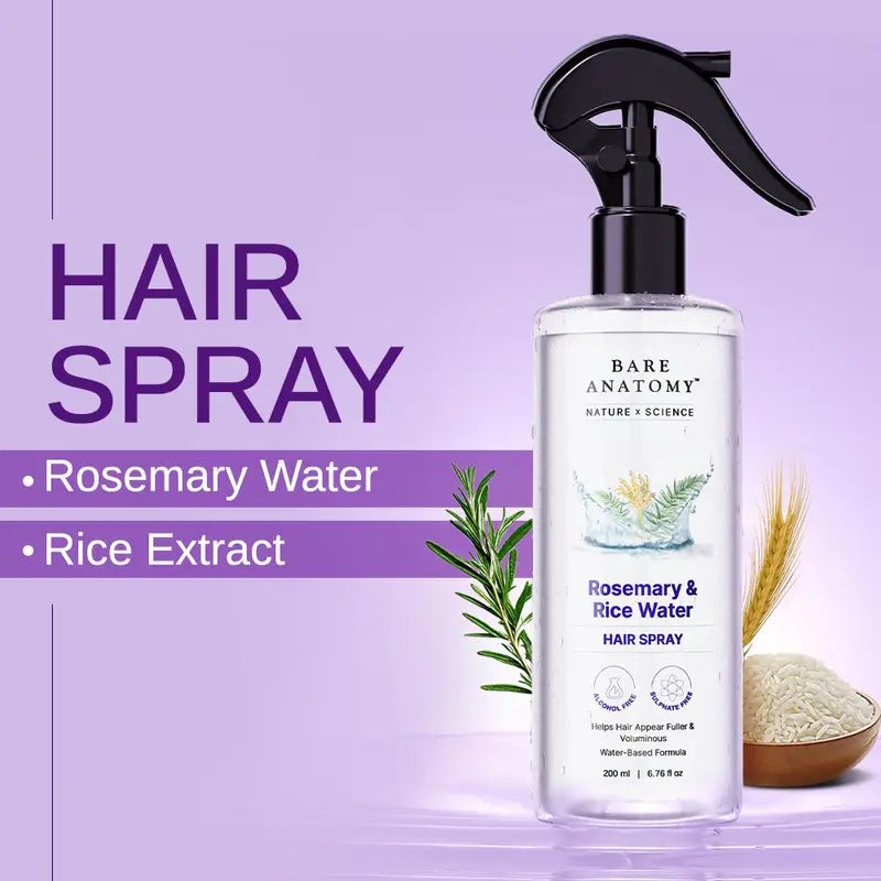 Science Rosemary Water with Rice Water |100% Natural Extract | Soft & Smooth Hair Non-Greasy & Fast Absorbing