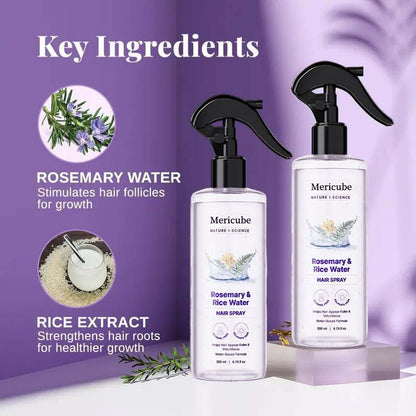 Science Rosemary Water with Rice Water |100% Natural Extract | Soft & Smooth Hair Non-Greasy & Fast Absorbing
